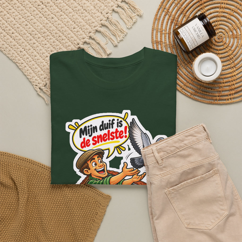 MIJN DUIF IS DE SNELSTE! Unisex T-shirt | Duivenmelker | VlaamseKracht®