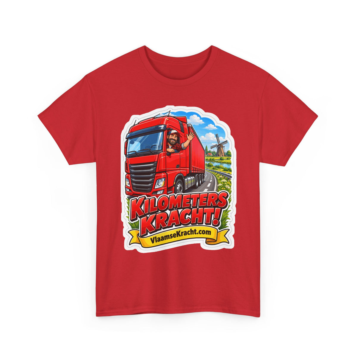 KILOMETERS KRACHT! Unisex T-shirt | De Trucker | VlaamseKracht®