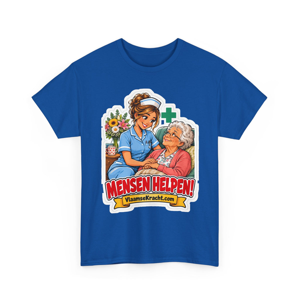 MENSEN HELPEN! Unisex T-shirt | De Verpleegster | VlaamseKracht®