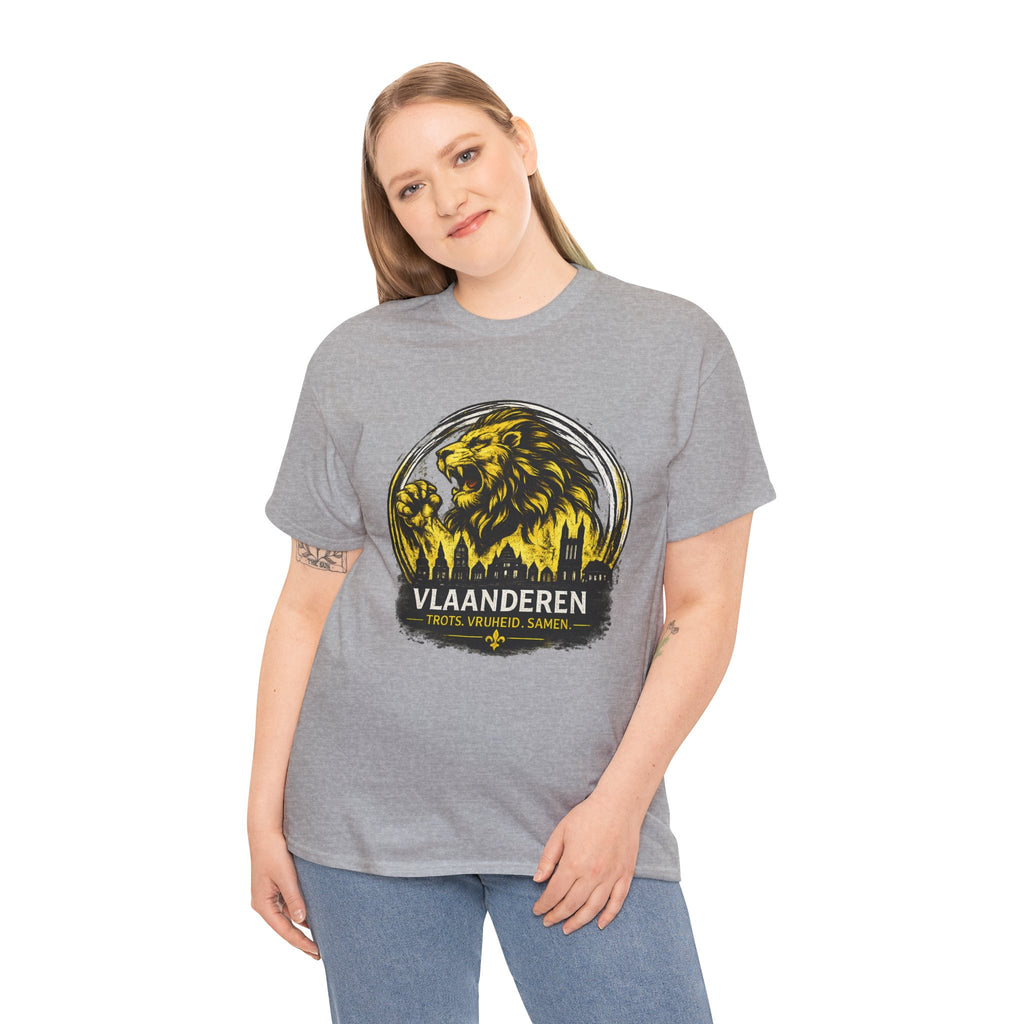 Premium Vlaamse Leeuw Vlaanderen T-Shirt – In Hart en Daad | VlaamseKracht®