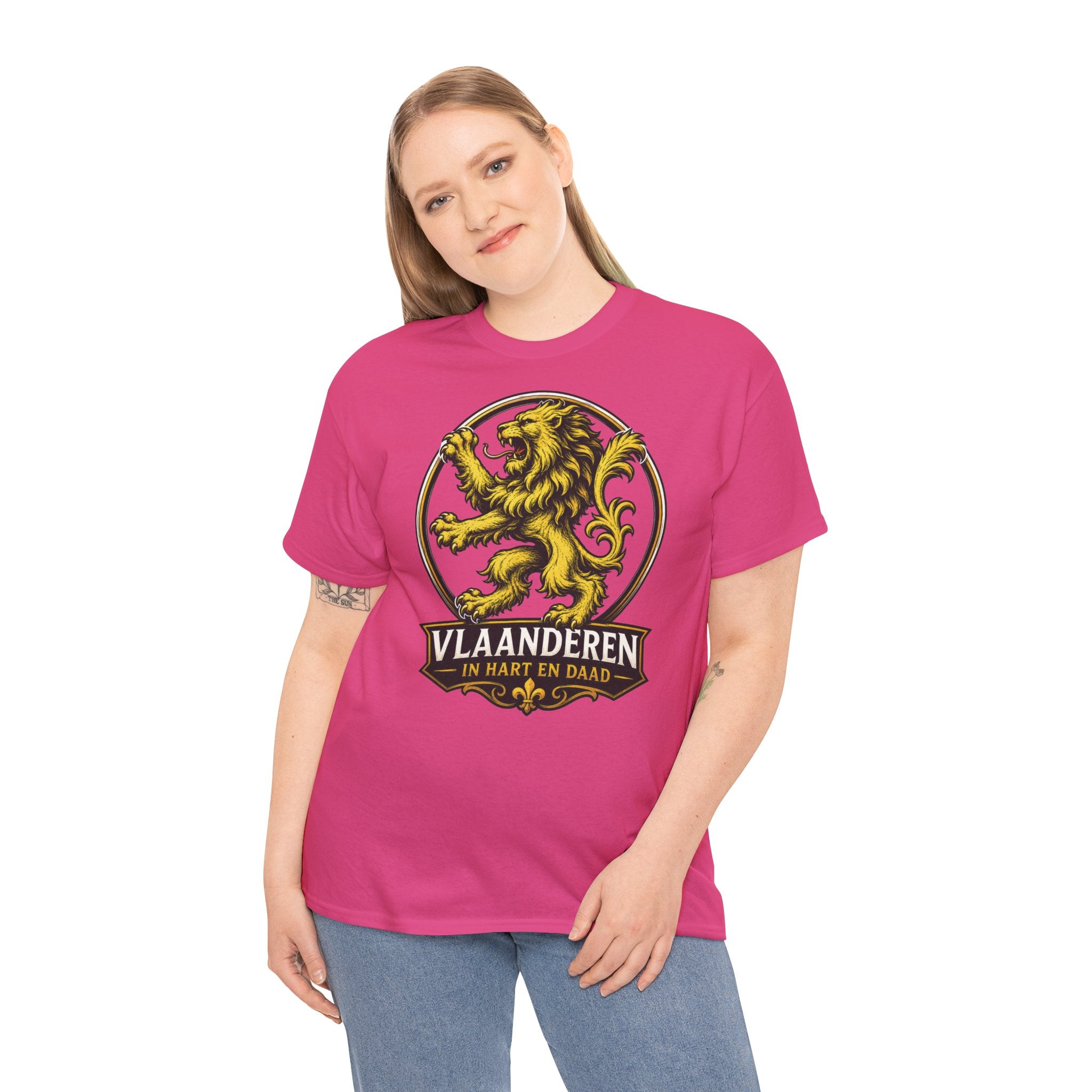Premium Vlaamse Leeuw Vlaanderen Color Edition T-Shirt | In Hart en Daad | Unisex  | VlaamseKracht®