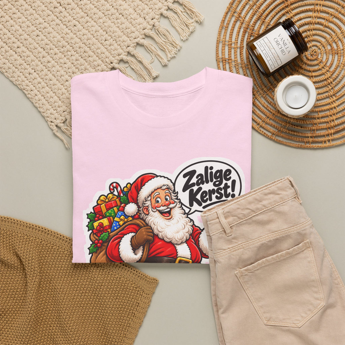 ZALIGE KERST! Unisex T-shirt | De Kerstman | VlaamseKracht®
