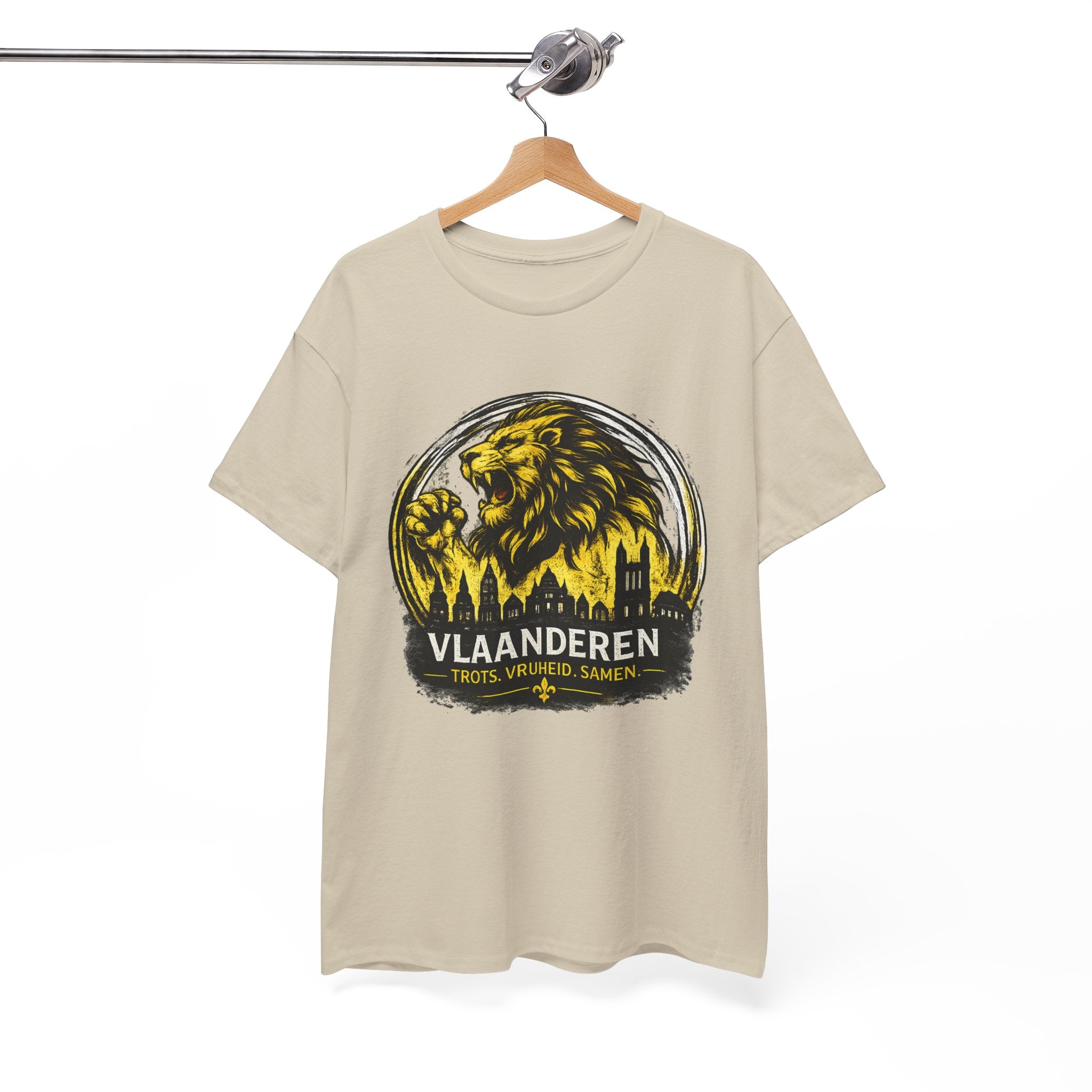 Premium Vlaamse Leeuw Vlaanderen T-Shirt – In Hart en Daad | VlaamseKracht®