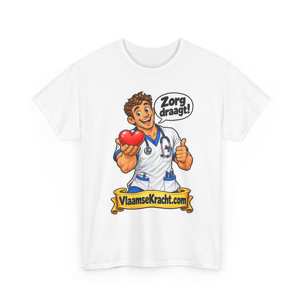 ZORG DRAAGT! Unisex T-shirt | De Verpleger | VlaamseKracht®