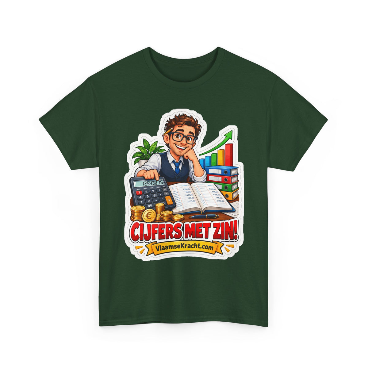 CIJFERS MET ZIN! Unisex T-shirt | De Boekhouder | VlaamseKracht®