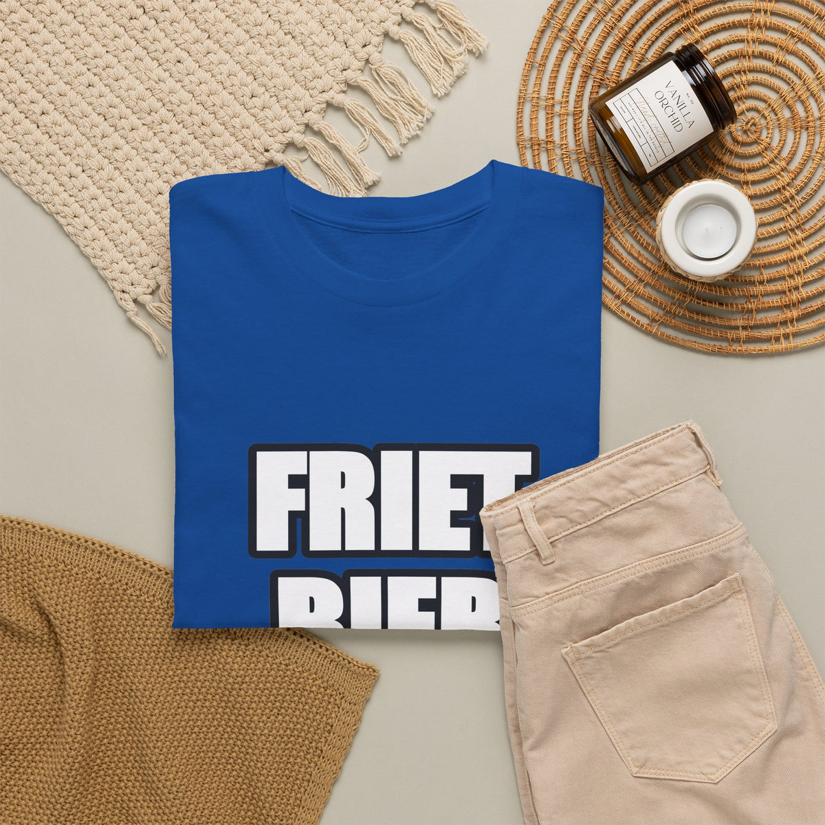 FRIET · BIER · CHOCOLADE Unisex T-shirt | Belgisch Trots | VlaamseKracht®