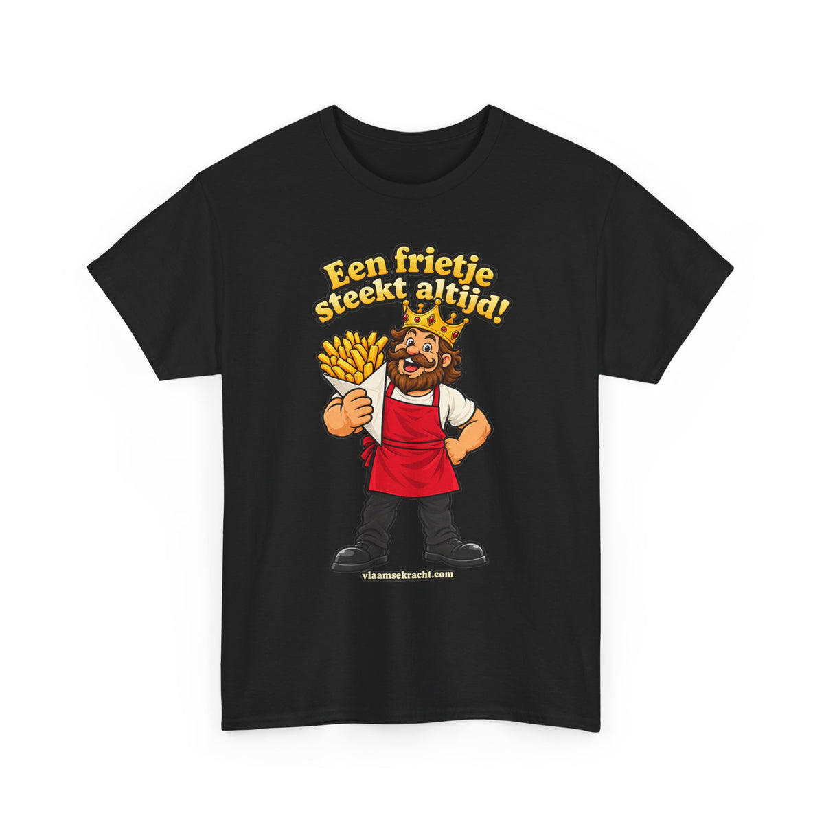 FRIETKONING Unisex T-shirt | Vlaamse Humor | VlaamseKracht®