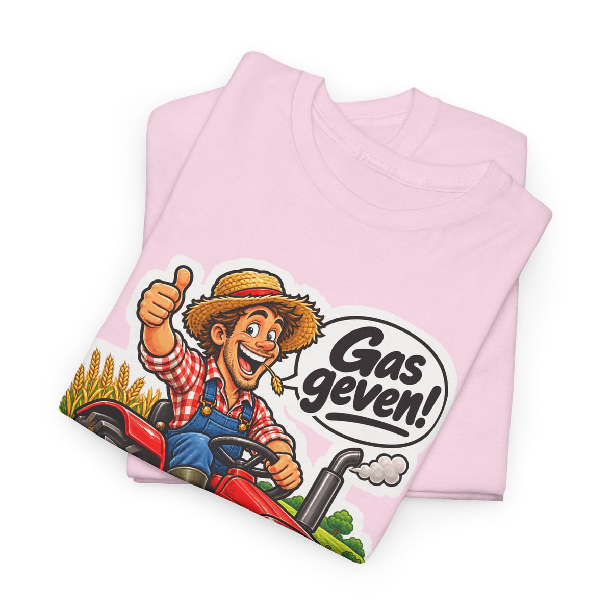 GAS GEVEN! Unisex T-shirt | De Tractorboer | VlaamseKracht®