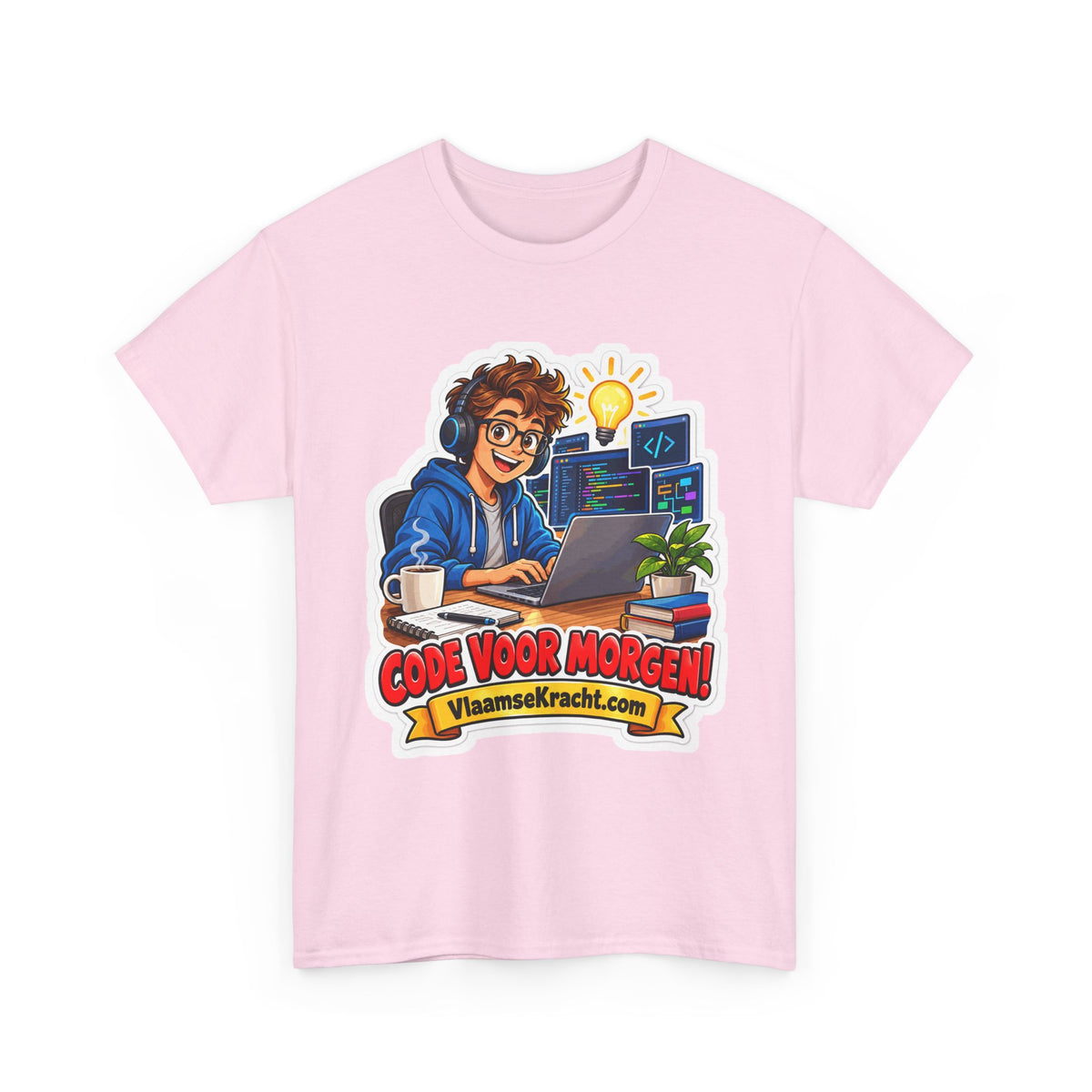 CODE VOOR MORGEN! Unisex T-shirt | De Programmeur | VlaamseKracht®