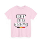 FRIET · BIER · CHOCOLADE Unisex T-shirt | Belgisch Trots | VlaamseKracht®