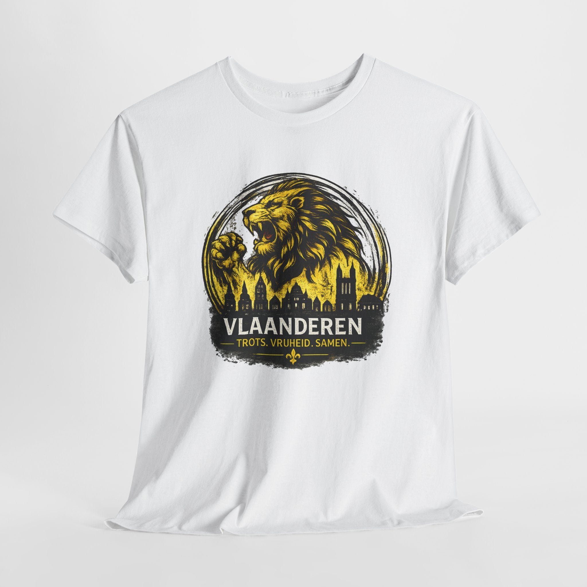 Premium Vlaamse Leeuw Vlaanderen T-Shirt – In Hart en Daad | VlaamseKracht®