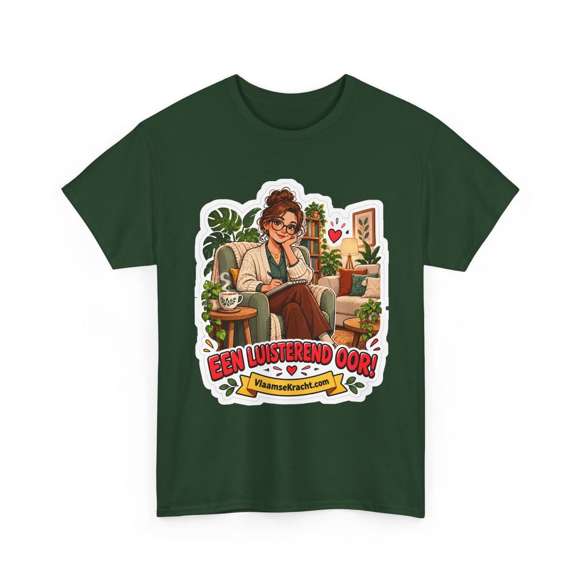 EEN LUISTEREND OOR! Unisex T-shirt | De Psycholoog | VlaamseKracht®
