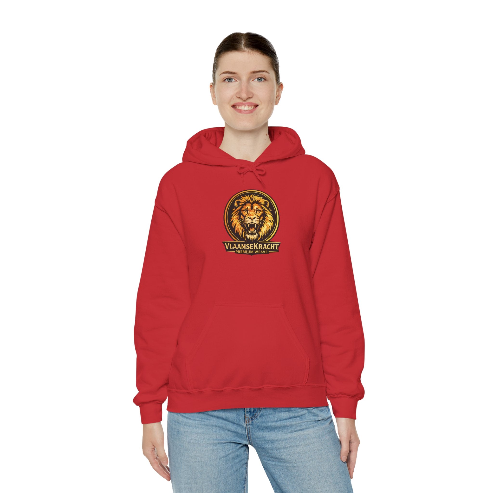Lion Crest Hoodie - Vlaankerkracht Vintage Lion Emblem Sweatshirt
