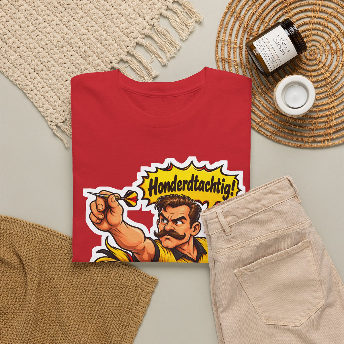 HONDERDTACHTIG! Unisex T-shirt | Darts | VlaamseKracht®