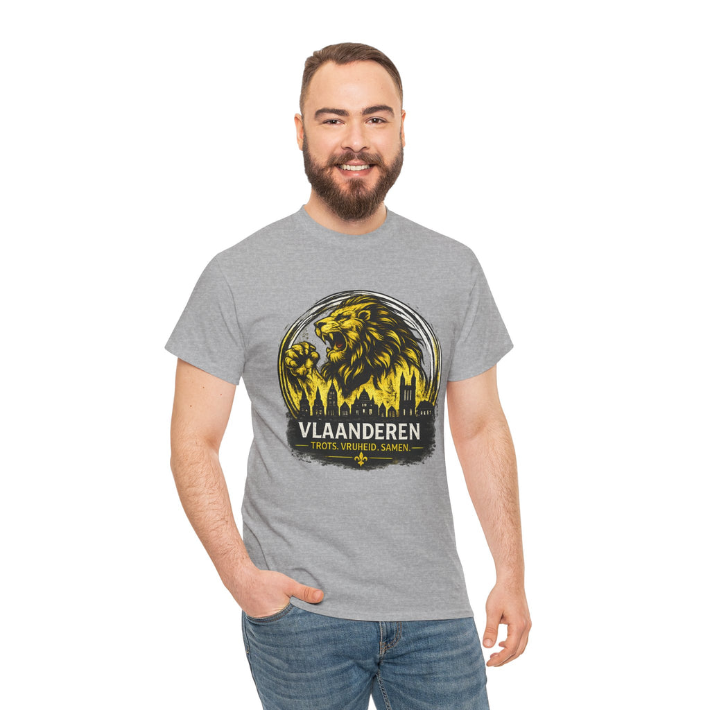 Premium Vlaamse Leeuw Vlaanderen T-Shirt – In Hart en Daad | VlaamseKracht®