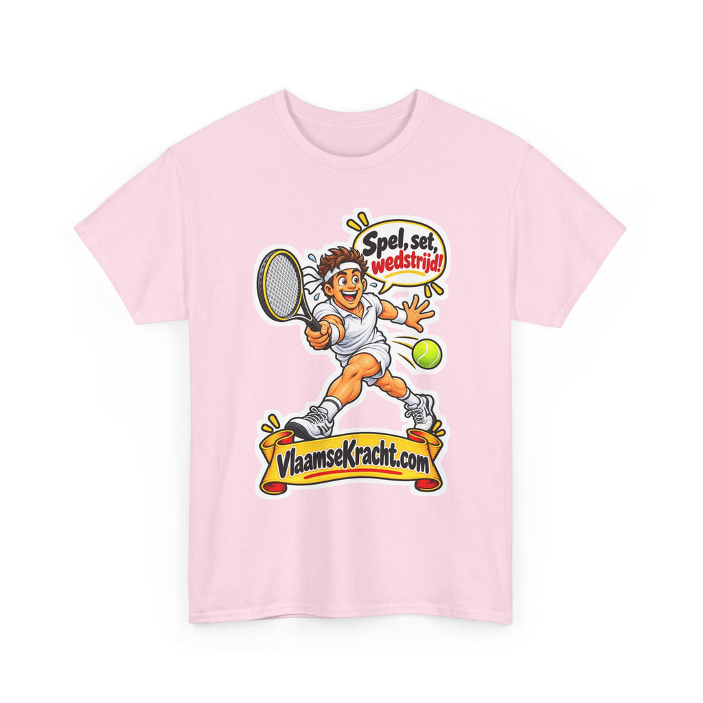 SPEL, SET, WEDSTRIJD! Unisex T-shirt | Tennis | VlaamseKracht®