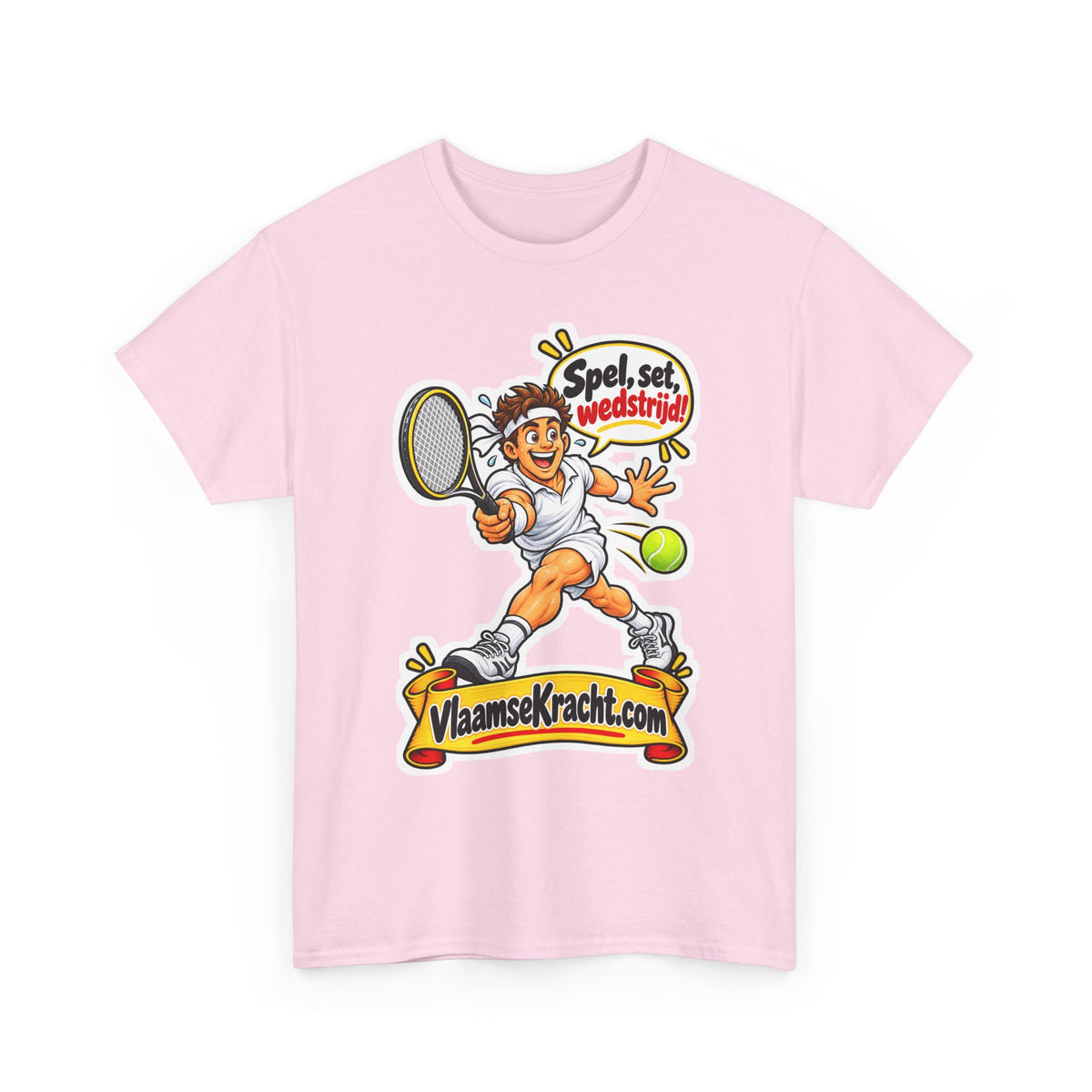SPEL, SET, WEDSTRIJD! Unisex T-shirt | Tennis | VlaamseKracht®