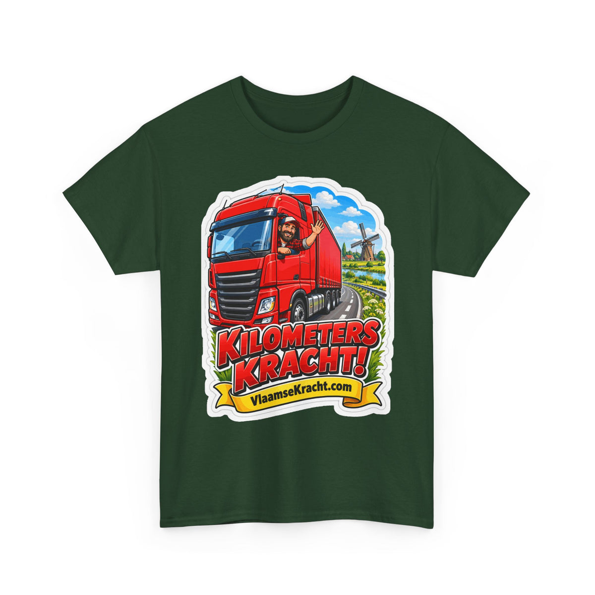 KILOMETERS KRACHT! Unisex T-shirt | De Trucker | VlaamseKracht®