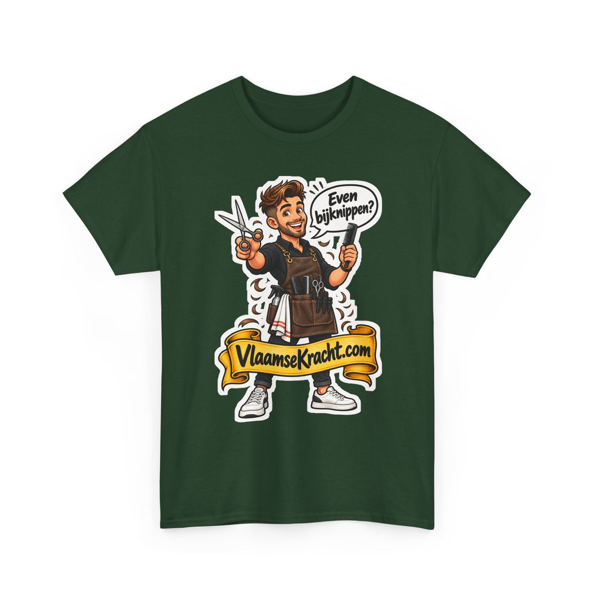 EVEN BIJKNIPPEN? Unisex T-shirt | De Kapper | VlaamseKracht®