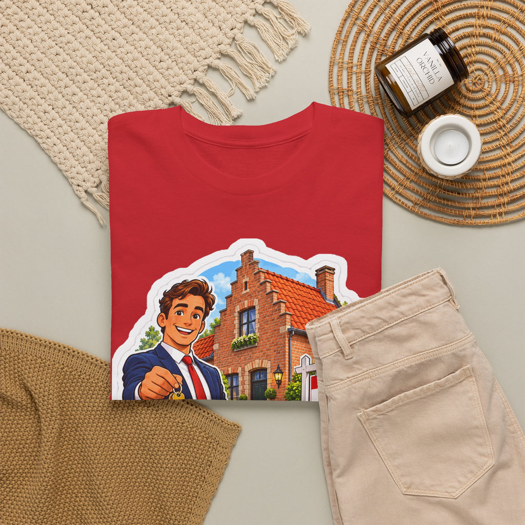 THUIS BEGINT HIER! Unisex T-shirt | De Makelaar | VlaamseKracht®