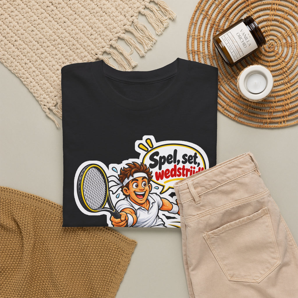 SPEL, SET, WEDSTRIJD! Unisex T-shirt | Tennis | VlaamseKracht®