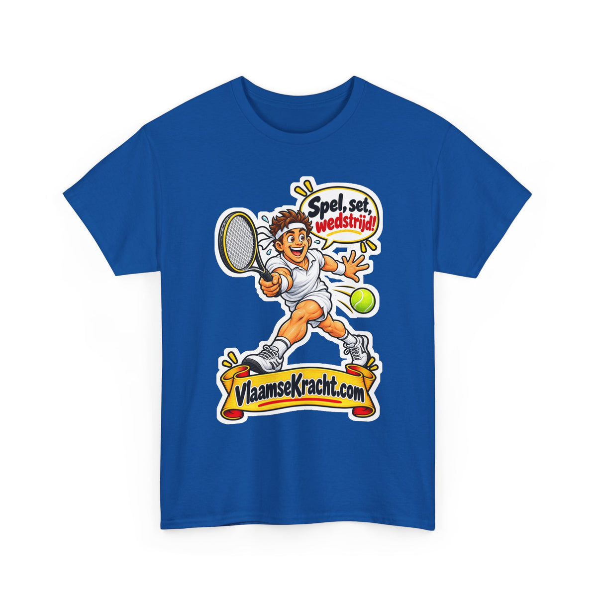 SPEL, SET, WEDSTRIJD! Unisex T-shirt | Tennis | VlaamseKracht®