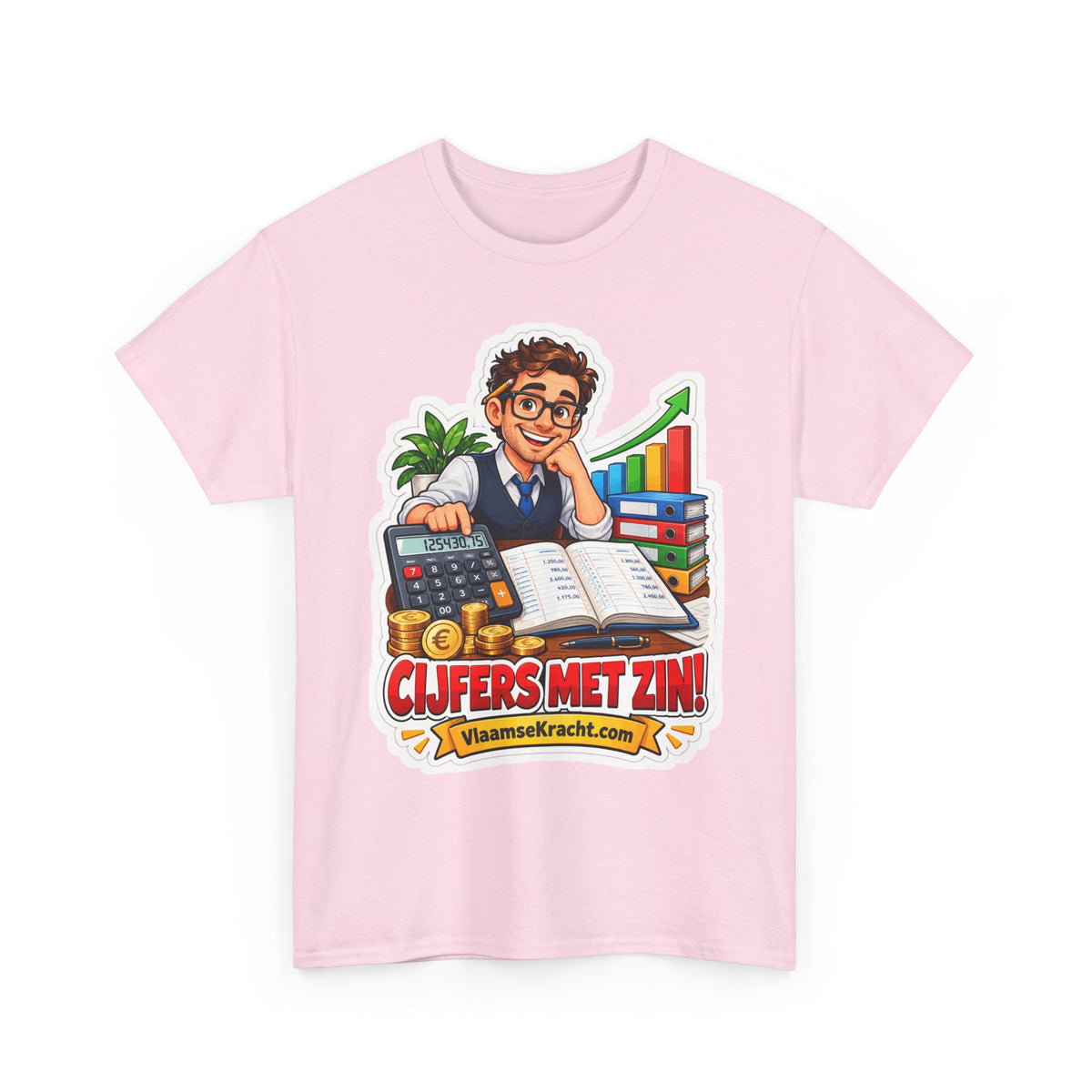CIJFERS MET ZIN! Unisex T-shirt | De Boekhouder | VlaamseKracht®