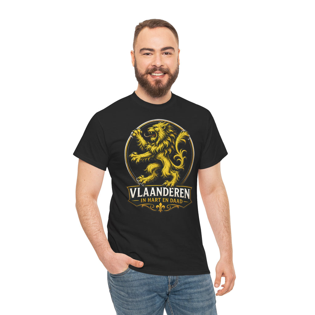 Premium Vlaamse Leeuw Vlaanderen Color Edition T-Shirt | In Hart en Daad | Unisex  | VlaamseKracht®