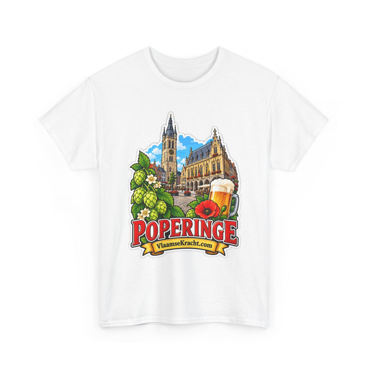 POPERINGE Unisex T-shirt | Vlaamse Stad | VlaamseKracht®
