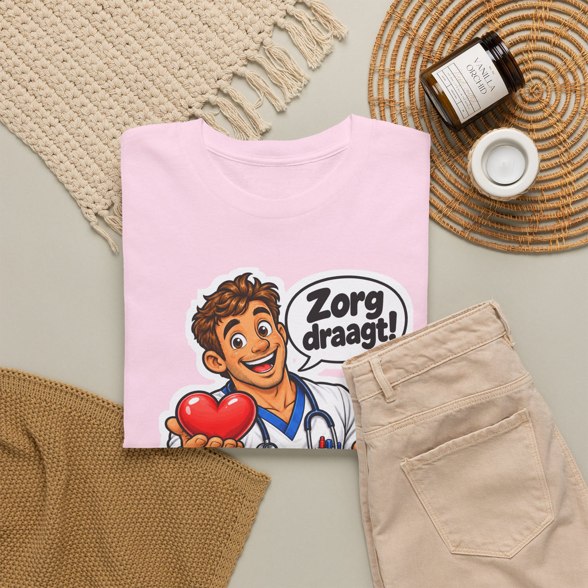 ZORG DRAAGT! Unisex T-shirt | De Verpleger | VlaamseKracht®