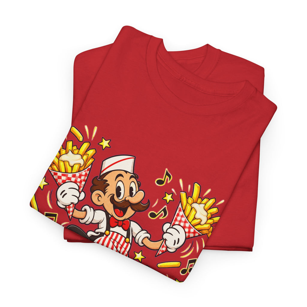 FRIET FIESTA! Unisex T-shirt | Retro Cartoon | VlaamseKracht®