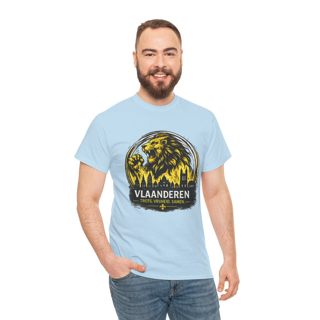 Premium Vlaamse Leeuw Vlaanderen T-Shirt – In Hart en Daad | VlaamseKracht®