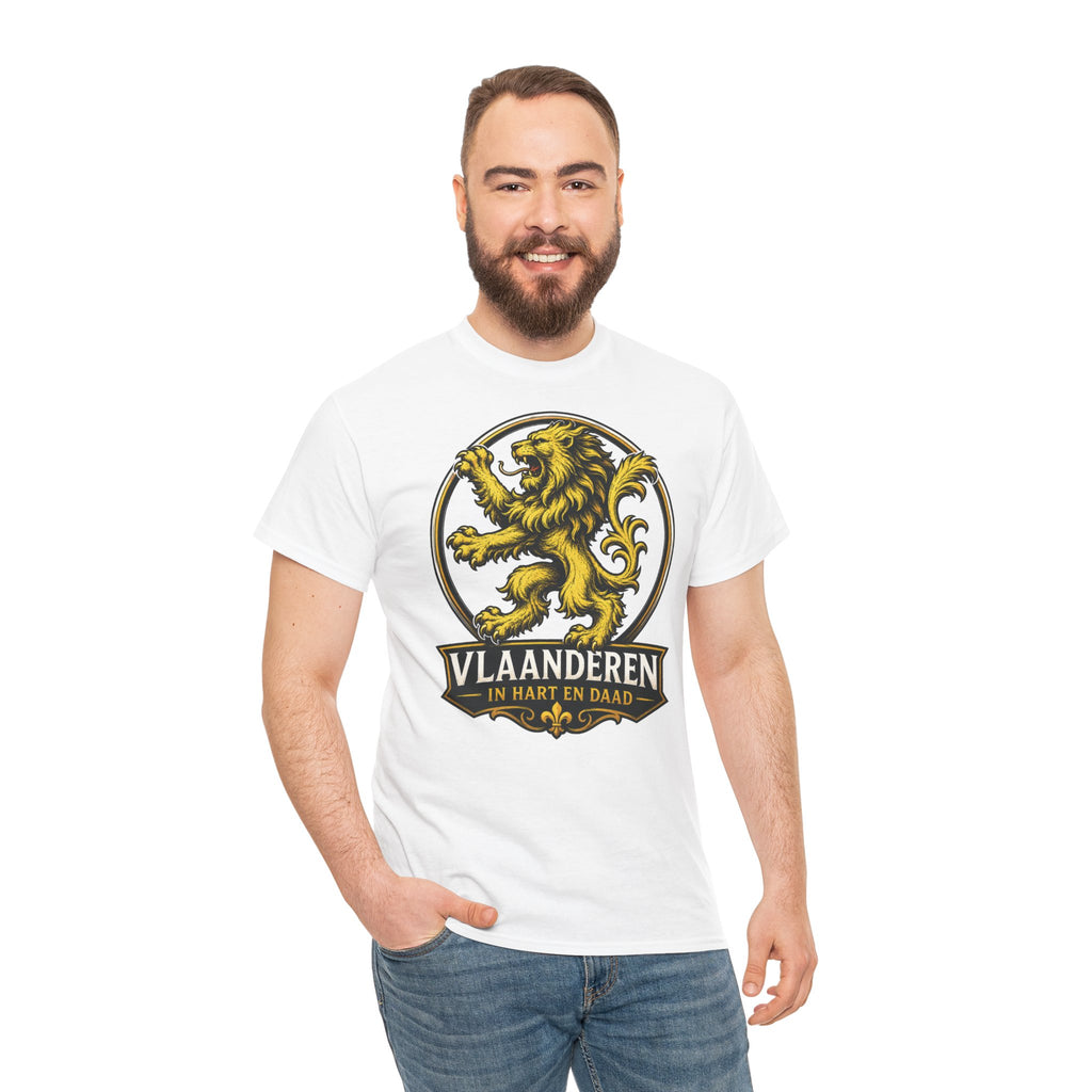 Premium Vlaamse Leeuw Vlaanderen Color Edition T-Shirt | In Hart en Daad | Unisex  | VlaamseKracht®