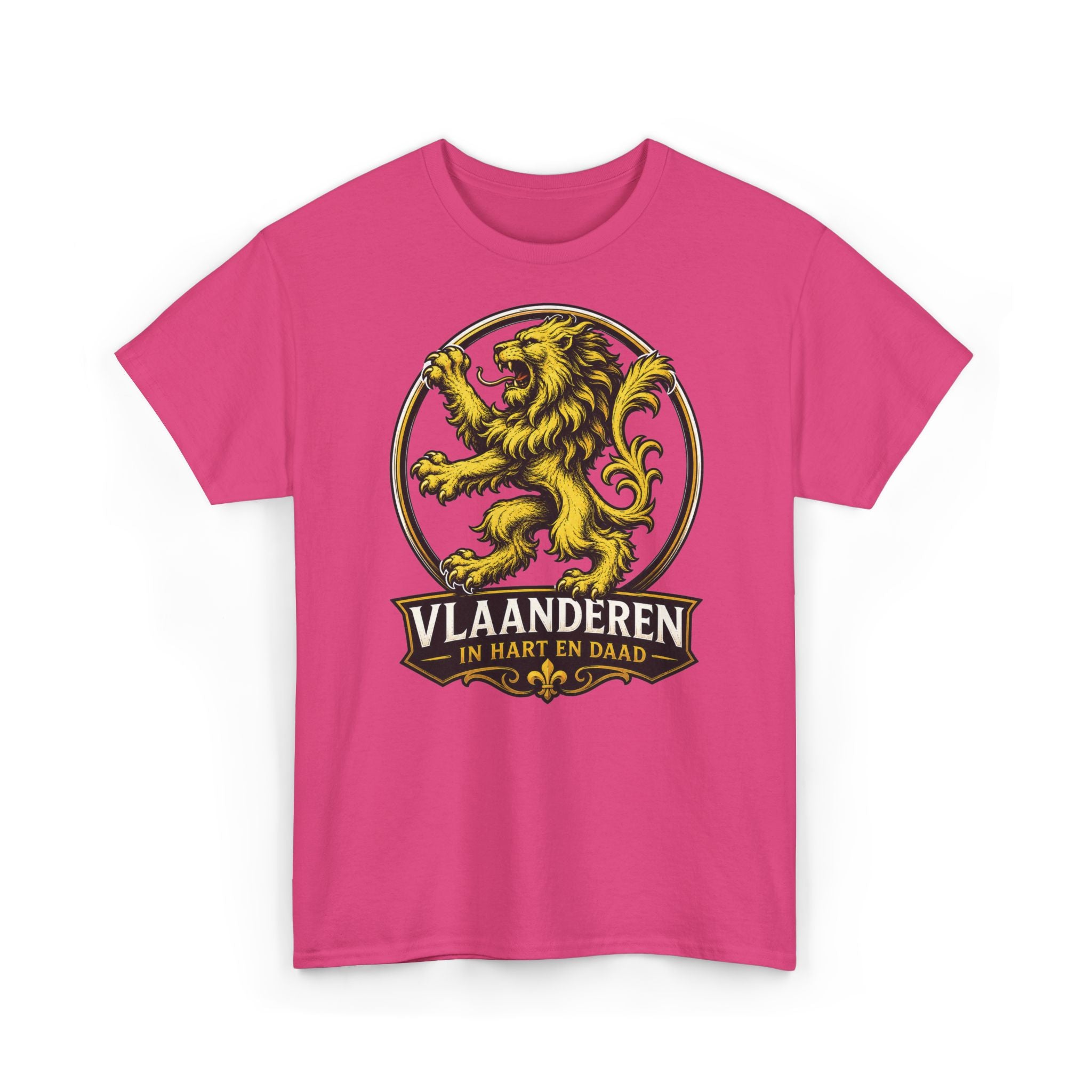 Premium Vlaamse Leeuw Vlaanderen Color Edition T-Shirt | In Hart en Daad | Unisex  | VlaamseKracht®