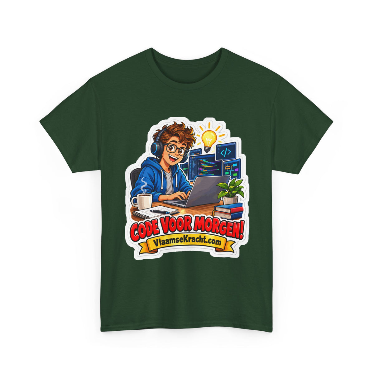 CODE VOOR MORGEN! Unisex T-shirt | De Programmeur | VlaamseKracht®