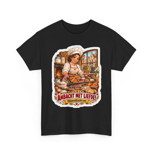 AMBACHT MET LIEFDE! Unisex T-shirt | De Bakster | VlaamseKracht®