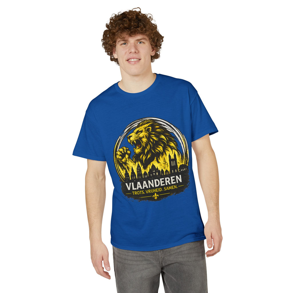 Premium Vlaamse Leeuw Vlaanderen Color Edition T-Shirt | In Hart en Daad | Unisex  | VlaamseKracht®
