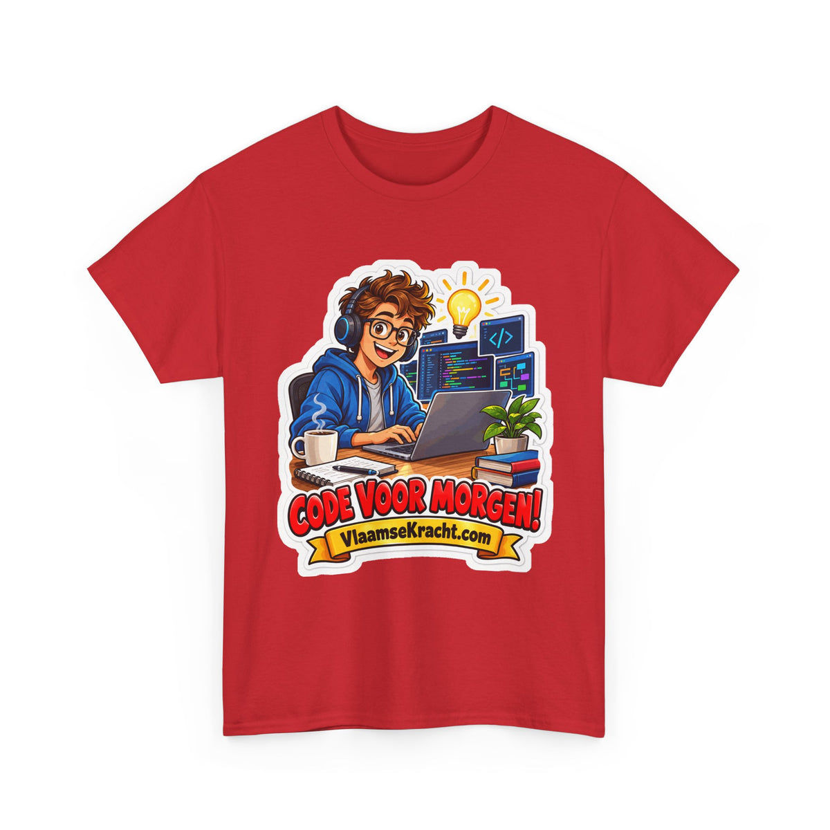 CODE VOOR MORGEN! Unisex T-shirt | De Programmeur | VlaamseKracht®