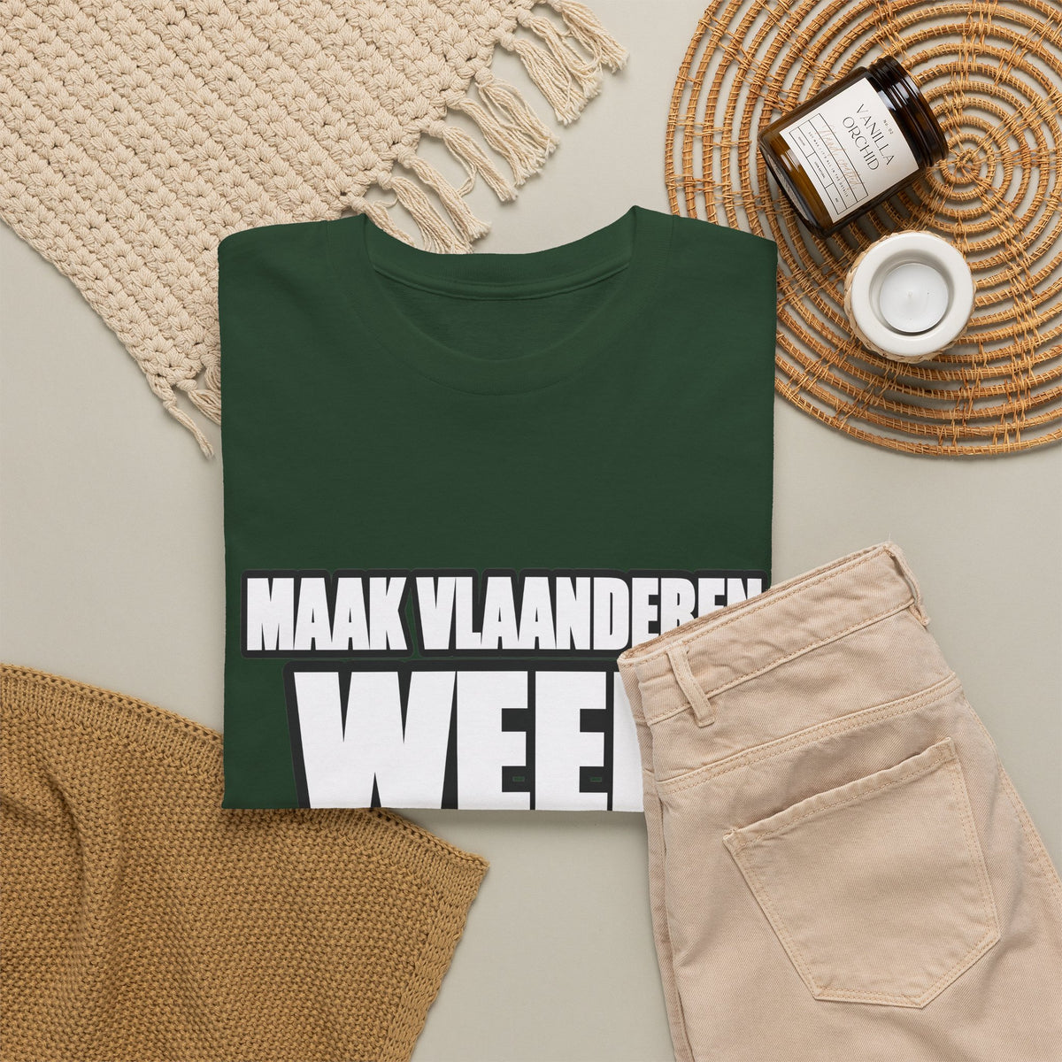 MAAK VLAANDEREN WEER GROOT Unisex T-shirt | Vlaamse Trots | VlaamseKracht®