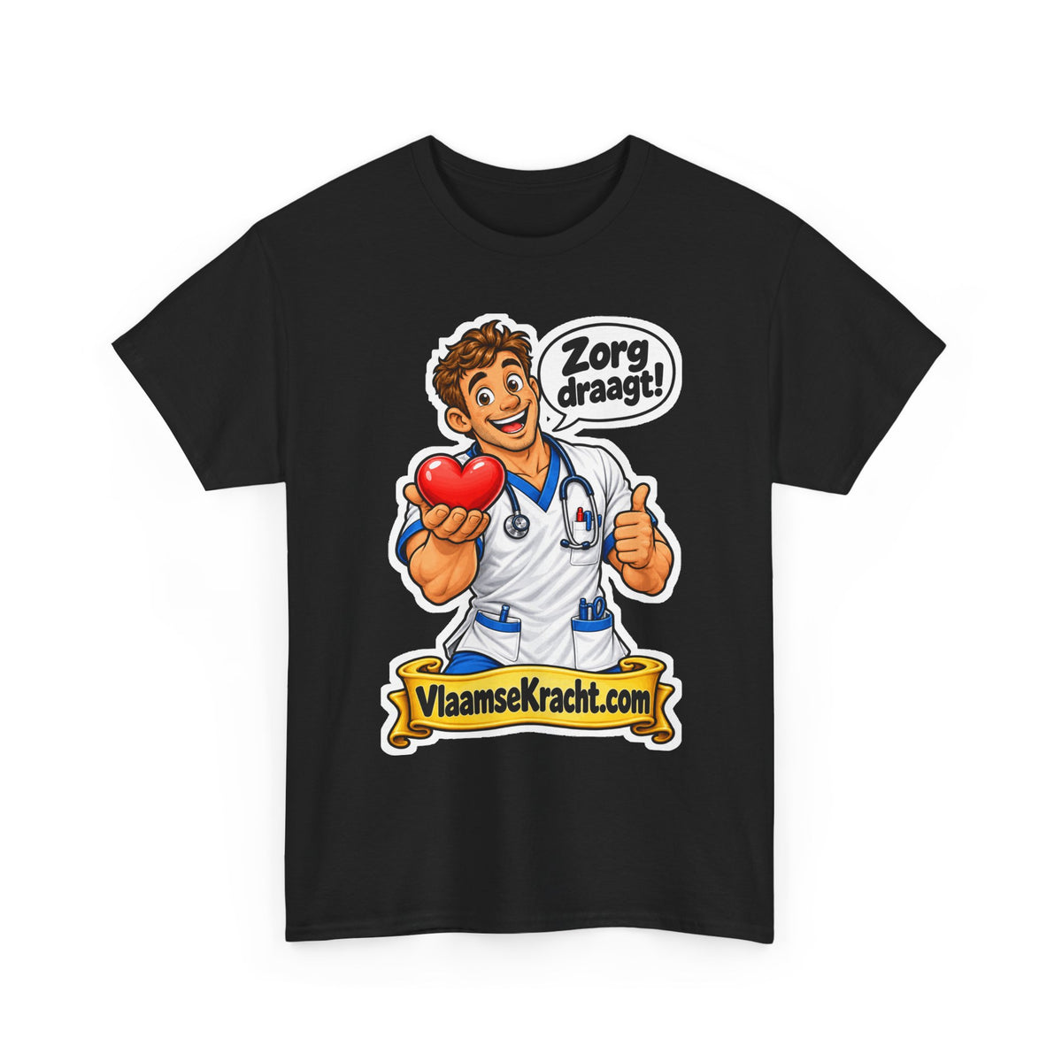 ZORG DRAAGT! Unisex T-shirt | De Verpleger | VlaamseKracht®