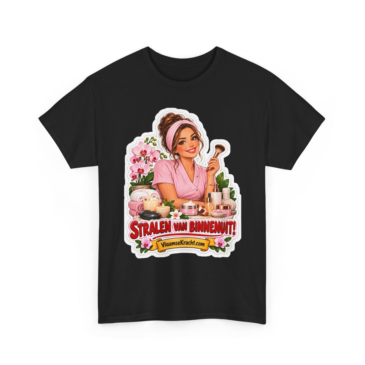 STRALEN VAN BINNENUIT! Unisex T-shirt | De Schoonheidsspecialiste | VlaamseKracht®