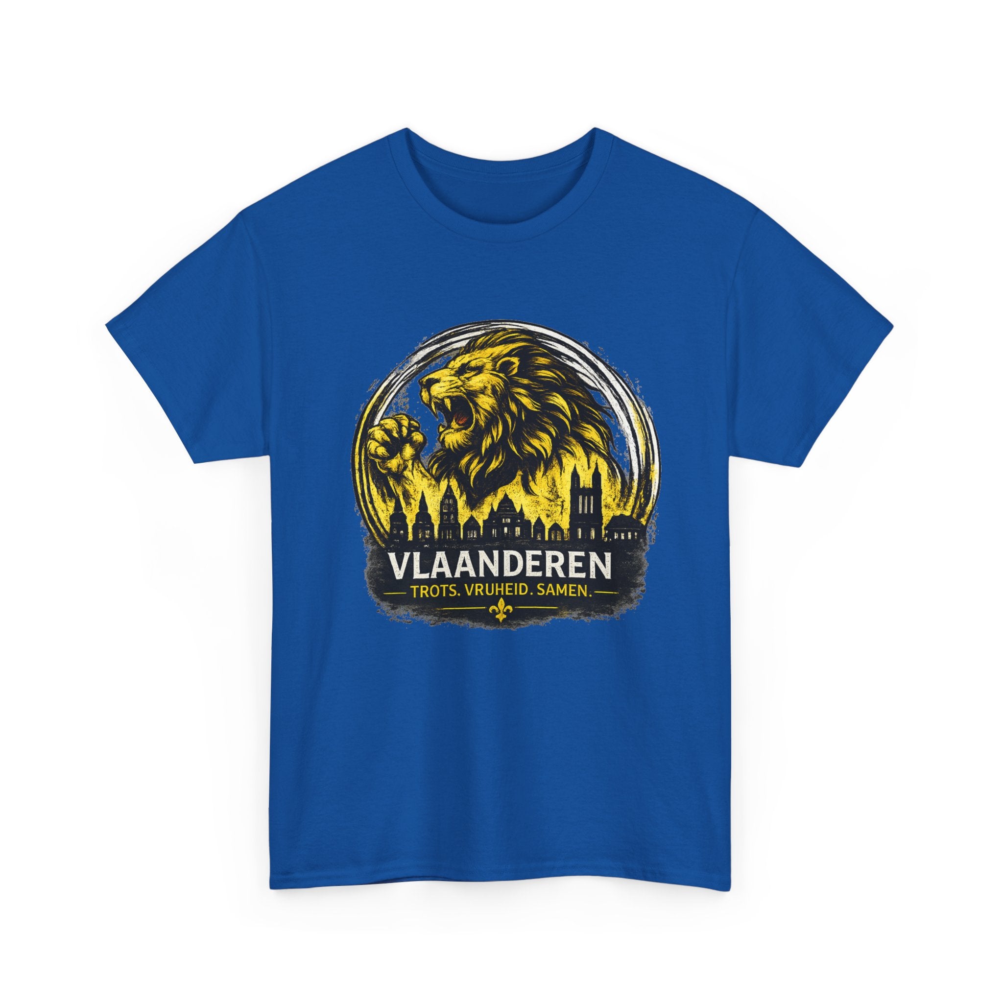 Premium Vlaamse Leeuw Vlaanderen T-Shirt – In Hart en Daad | VlaamseKracht®