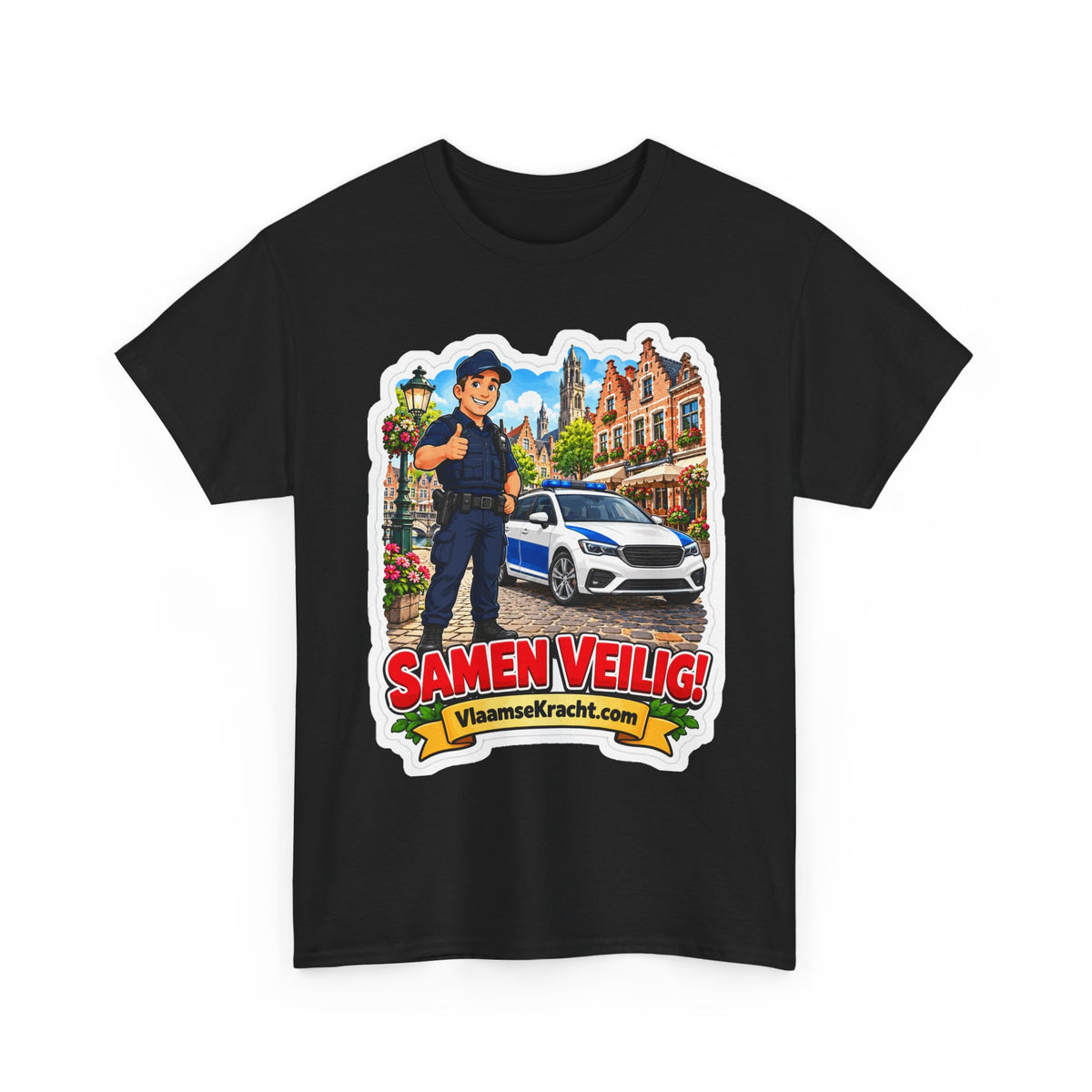 SAMEN VEILIG! Unisex T-shirt | De Agent | VlaamseKracht®