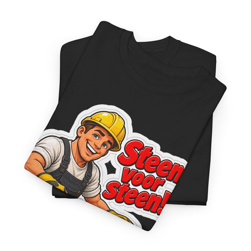 STEEN VOOR STEEN! Unisex T-shirt | De Metselaar | VlaamseKracht®