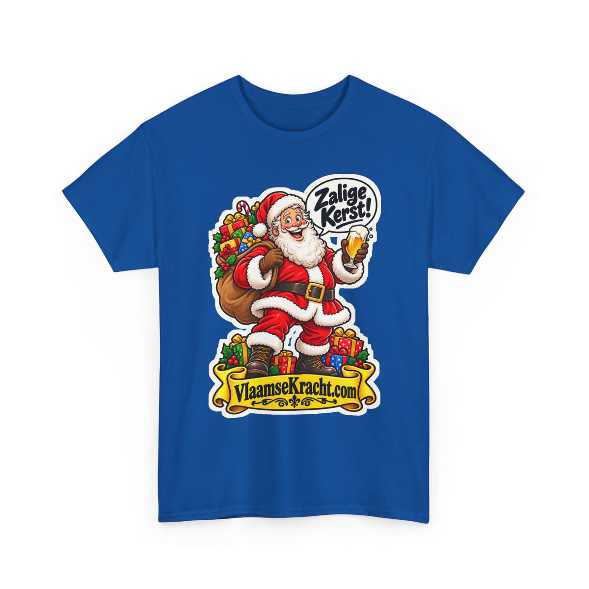 ZALIGE KERST! Unisex T-shirt | De Kerstman | VlaamseKracht®
