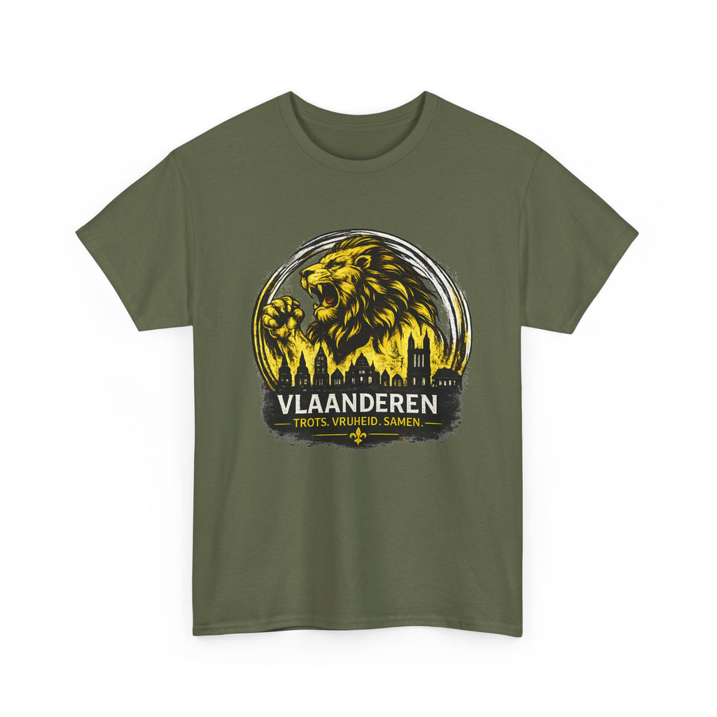 Premium Vlaamse Leeuw Vlaanderen T-Shirt – In Hart en Daad | VlaamseKracht®