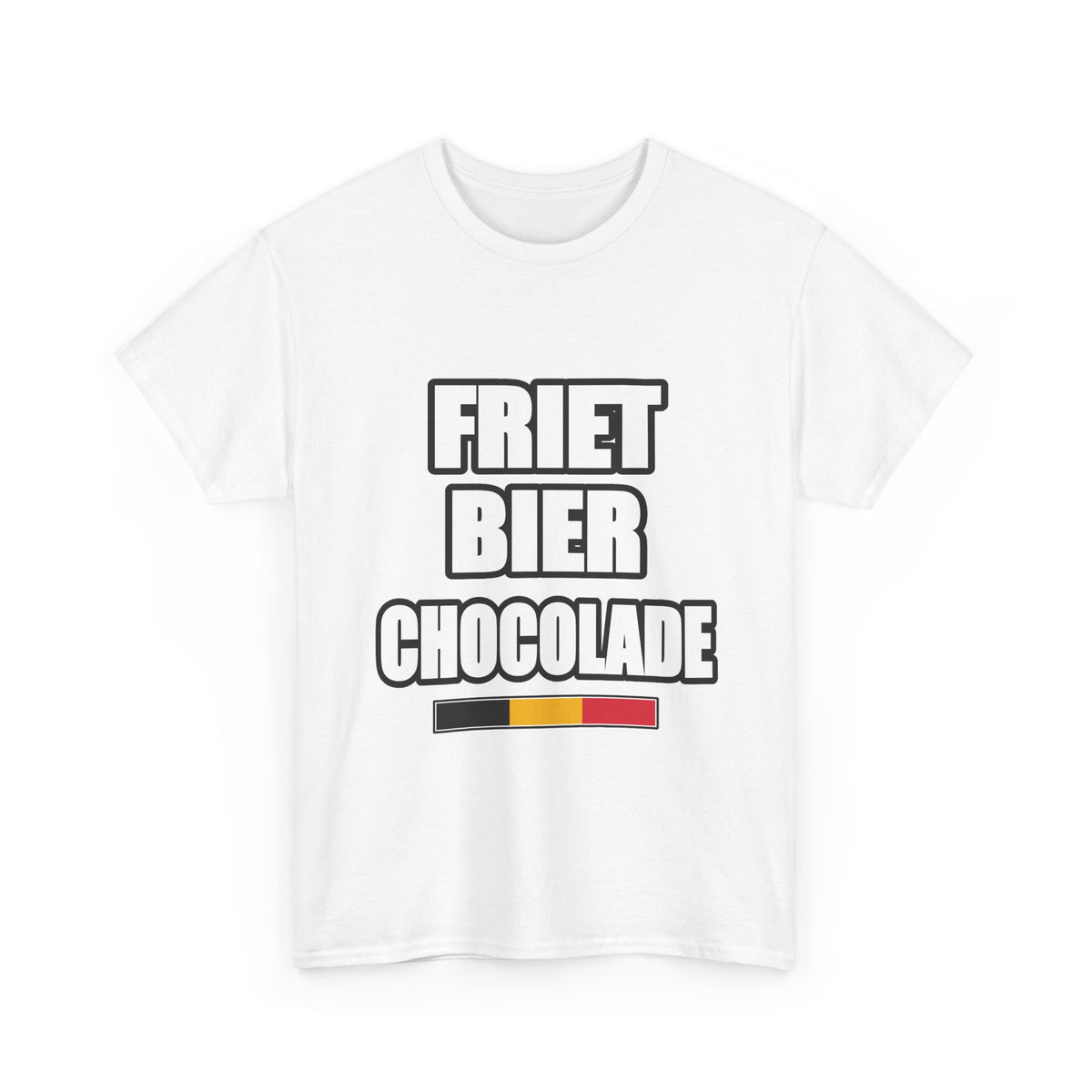 FRIET · BIER · CHOCOLADE Unisex T-shirt | Belgisch Trots | VlaamseKracht®