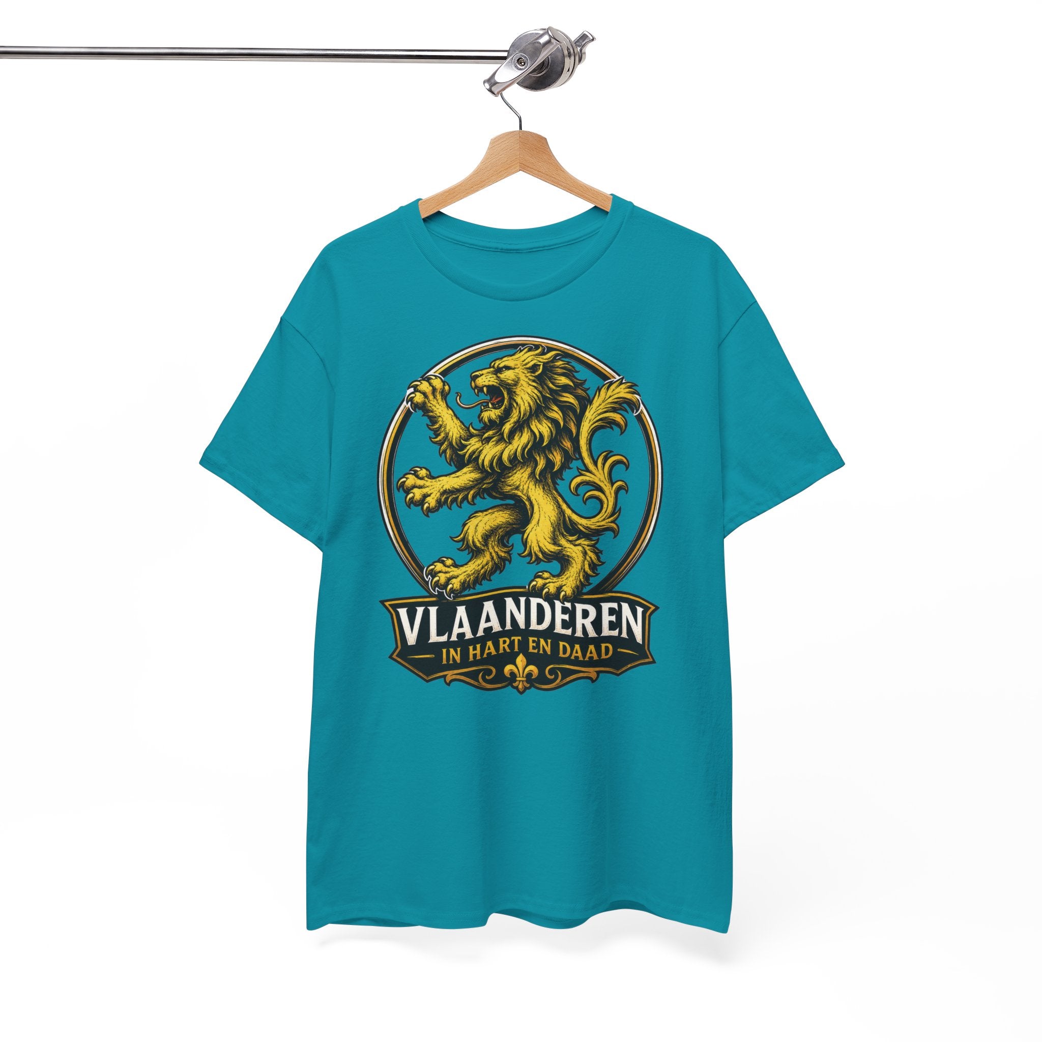 Premium Vlaamse Leeuw Vlaanderen Color Edition T-Shirt | In Hart en Daad | Unisex  | VlaamseKracht®