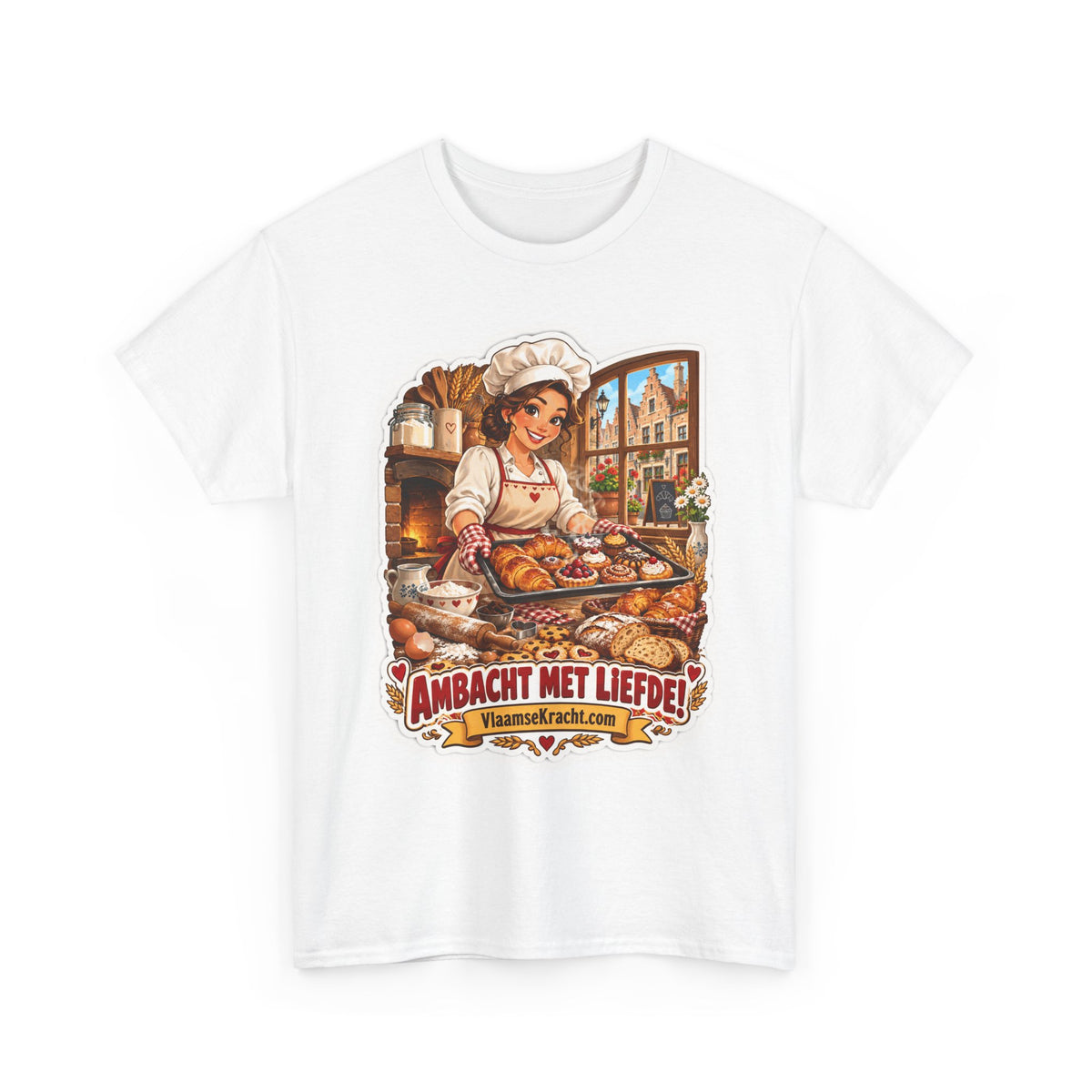 AMBACHT MET LIEFDE! Unisex T-shirt | De Bakster | VlaamseKracht®