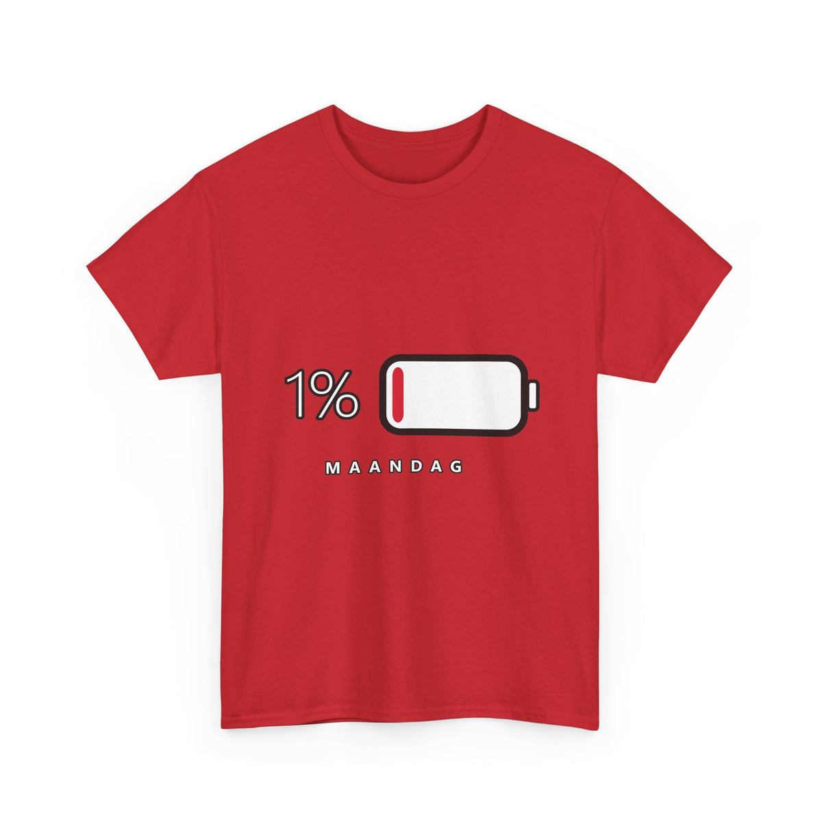 1% Maandag Unisex T-shirt | Vlaamse Humor | VlaamseKracht®